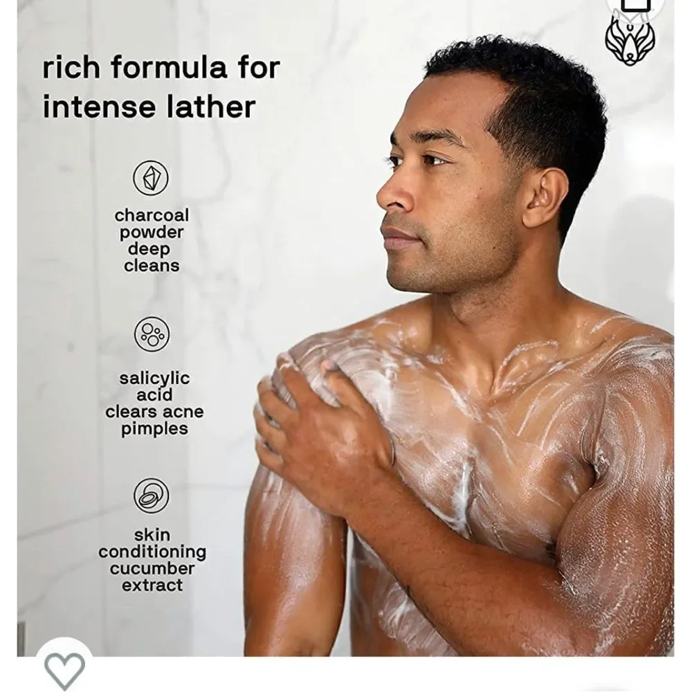 Black wolf body acne spray wash scrubber/guy men male unisex